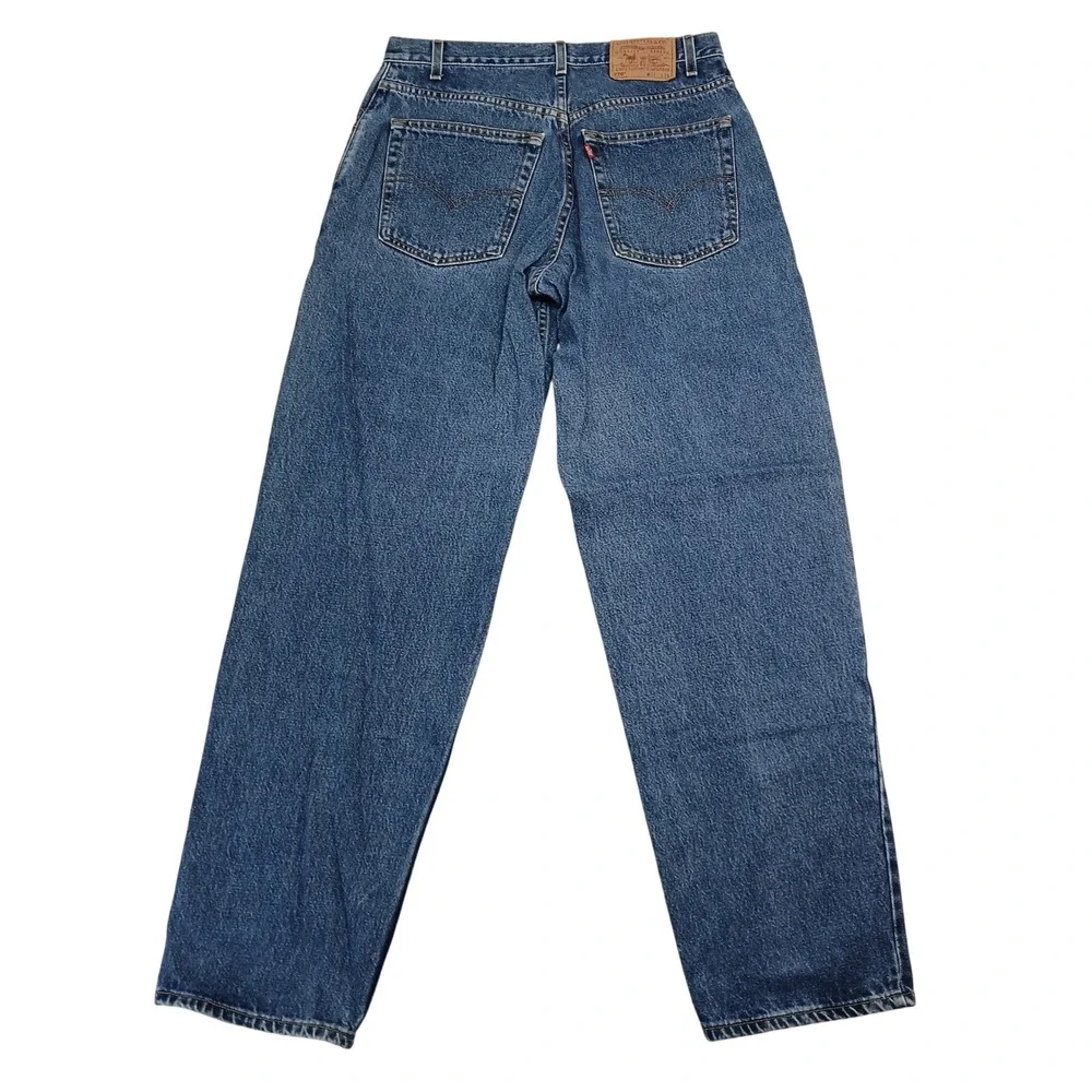 Vintage Levis 570 Baggy Fit Jeans Mens 33x34 Blue Denim High Rise 90s 570-4886